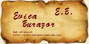 Evica Burazor vizit kartica